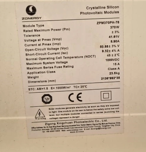 solar panel rated temperature