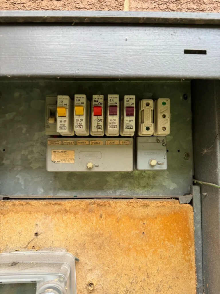 aged meter box