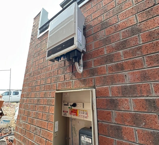 solar inverter and switch board placement in under construction home in Doreen